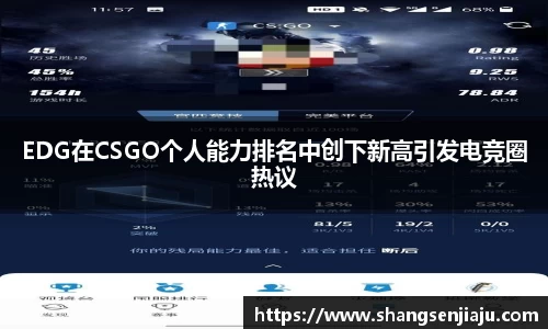 EDG在CSGO个人能力排名中创下新高引发电竞圈热议